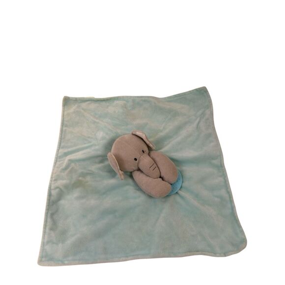Forever Baby Elephant lovey blanket crinkle ears round teether 13"x12" replacemn - Picture 1 of 5